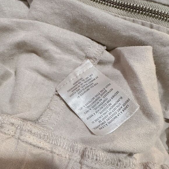 HEI HEI ANTHROPOLOGIE | Jacket Tan Camouflage Linen Blend Cropped Military | XL - Picture 8 of 9